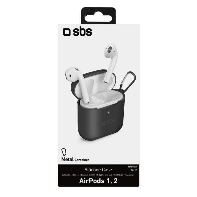 SBS - Silicon Case za Apple AirPods 2016, AirPods 2019, črna