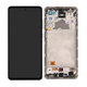 Samsung Galaxy A72 A725F, A726B - LCD zaslon + steklo na dotik + okvir (Awesome White) - GH82-25460D, GH82-25463D, GH82-25624D, GH82-25849D Genuine Service Pack