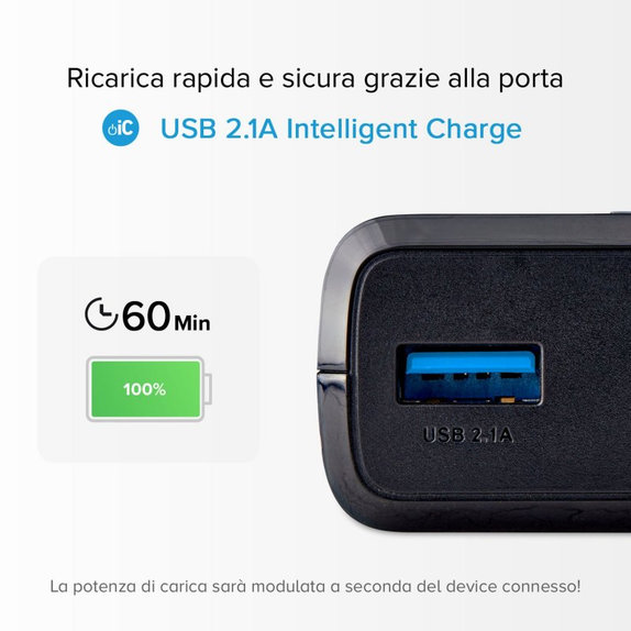 SBS - PowerBank 20 000 mAh, 2x USB, 2,1A, črna