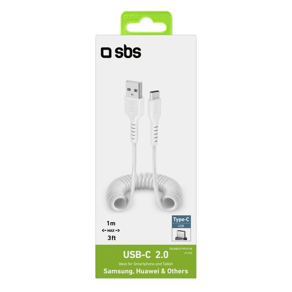 SBS - USB-C / USB kabel (1m), bel