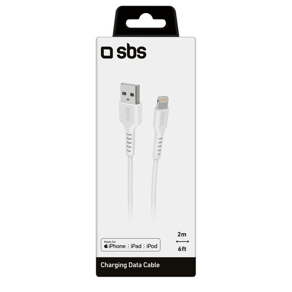SBS - Lightning / USB kabel (2m), bel