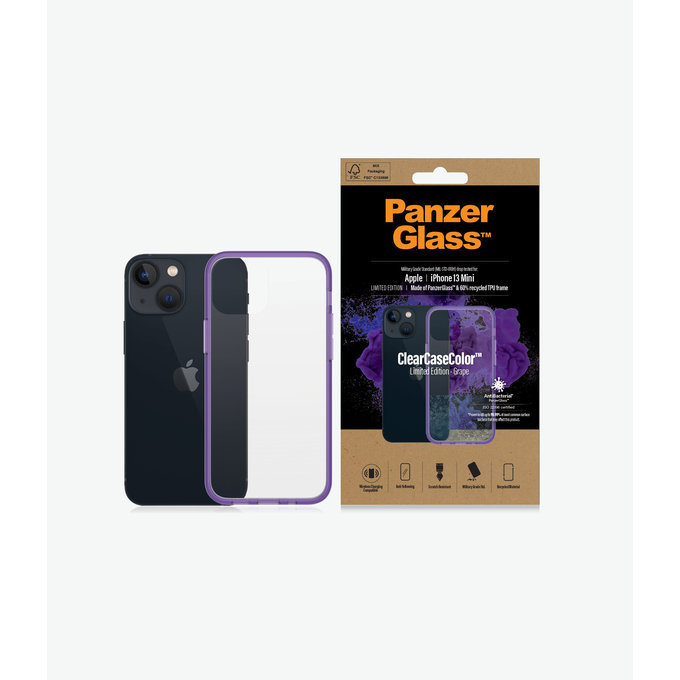 PanzerGlass - Ovitek ClearCaseColor AB za iPhone 13 mini, grape