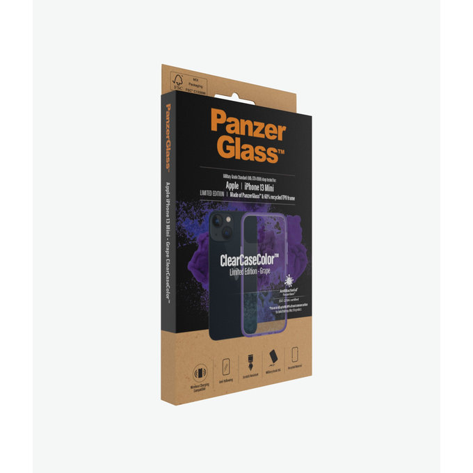 PanzerGlass - Ovitek ClearCaseColor AB za iPhone 13 mini, grape