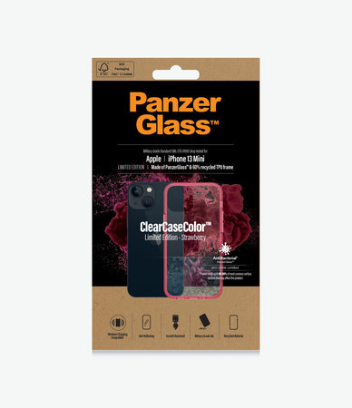 PanzerGlass - Ovitek ClearCaseColor AB za iPhone 13 mini, jagoda