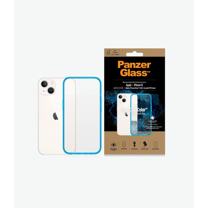 PanzerGlass - Ovitek ClearCaseColor AB za iPhone 13, bondi modra