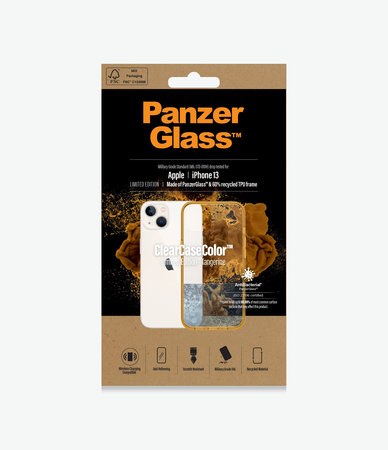 PanzerGlass - Ovitek ClearCaseColor AB za iPhone 13, mandarina