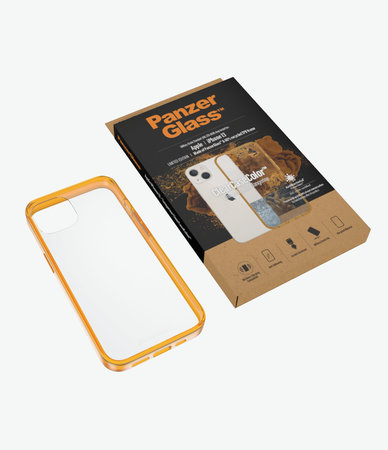 PanzerGlass - Ovitek ClearCaseColor AB za iPhone 13, mandarina