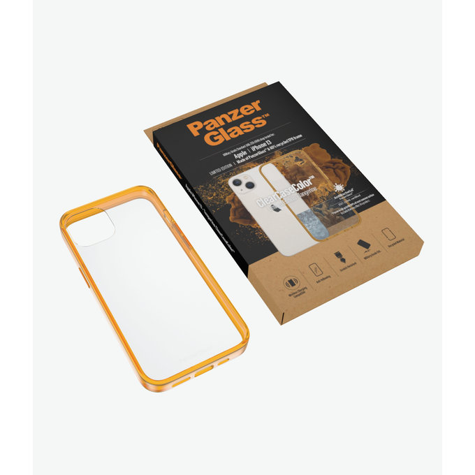 PanzerGlass - Ovitek ClearCaseColor AB za iPhone 13, mandarina