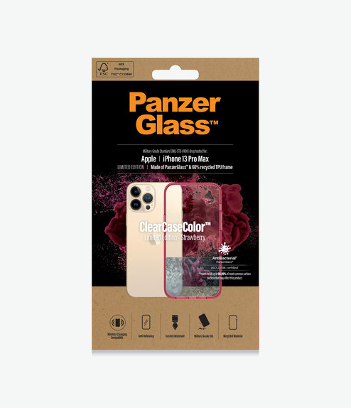 PanzerGlass - Ovitek ClearCaseColor AB za iPhone 13 Pro Max, strawberry