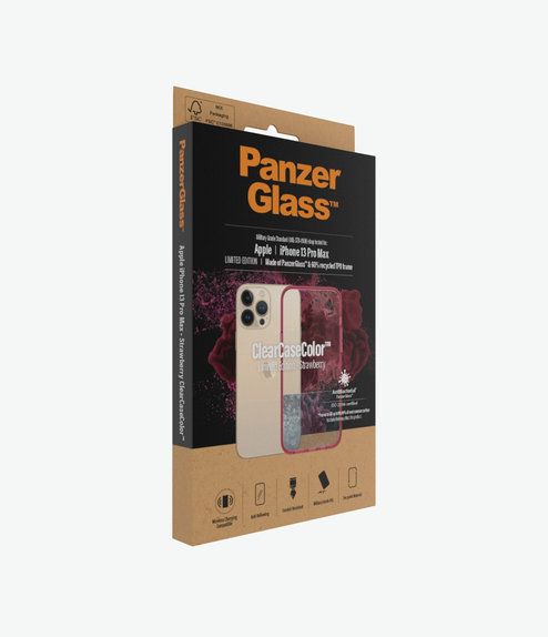 PanzerGlass - Ovitek ClearCaseColor AB za iPhone 13 Pro Max, strawberry