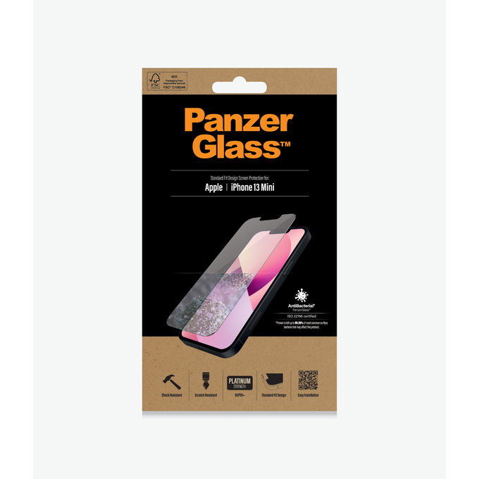 PanzerGlass - Kaljeno Steklo Standard Fit AB za iPhone 13 mini, transparent