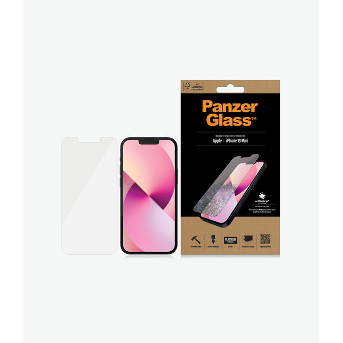 PanzerGlass - Kaljeno Steklo Standard Fit AB za iPhone 13 mini, transparent