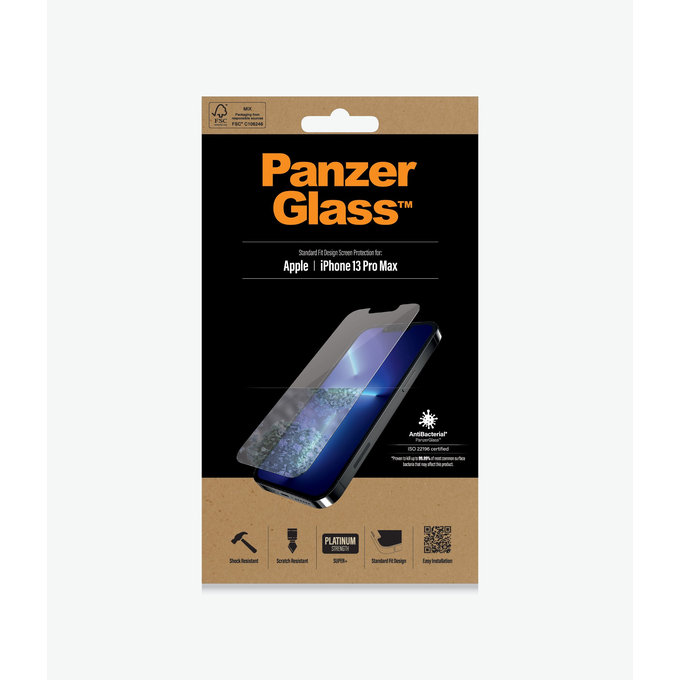 PanzerGlass - Kaljeno Steklo Standard Fit AB za iPhone 13 Pro Max in 14 Plus, transparent