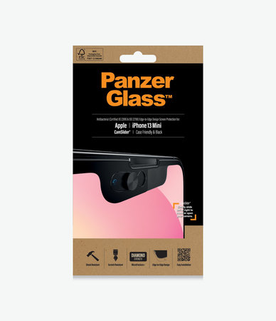 PanzerGlass - Kaljeno Steklo Case Friendly CamSlider AB za iPhone 13 mini, črn