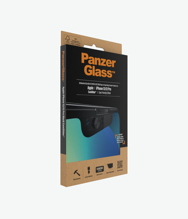 PanzerGlass - Kaljeno Steklo Case Friendly CamSlider AB za iPhone 13, 13 Pro in 14, črn
