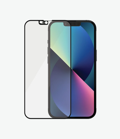 PanzerGlass - Kaljeno Steklo Case Friendly CamSlider AB za iPhone 13, 13 Pro in 14, črn