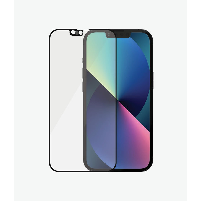 PanzerGlass - Kaljeno Steklo Case Friendly CamSlider AB za iPhone 13, 13 Pro in 14, črn