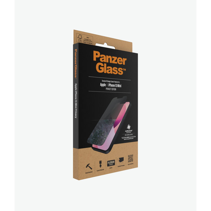PanzerGlass - Kaljeno Steklo Standard Fit Privacy AB za iPhone 13 mini, transparent