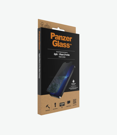 PanzerGlass - Kaljeno Steklo Standard Fit Privacy AB za iPhone 13 Pro Max in 14 Plus, transparent