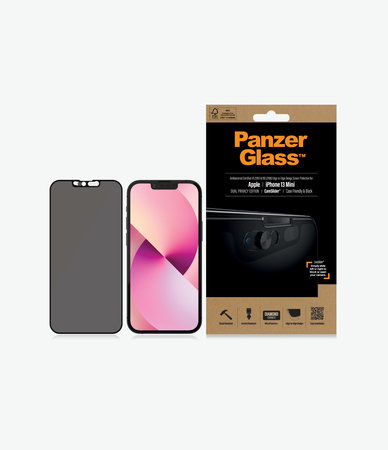 PanzerGlass - Kaljeno Steklo Case Friendly Privacy CamSlider AB za iPhone 13 mini, črn