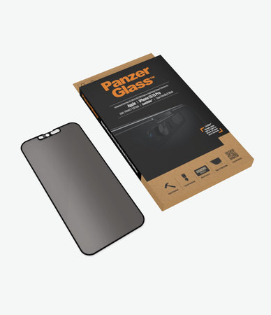 PanzerGlass - Kaljeno Steklo Case Friendly Privacy CamSlider AB za iPhone 13, 13 Pro in 14, črn