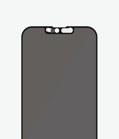PanzerGlass - Kaljeno Steklo Case Friendly Privacy CamSlider AB za iPhone 13, 13 Pro in 14, črn