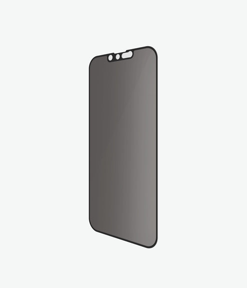 PanzerGlass - Kaljeno Steklo Case Friendly Privacy AB za iPhone 13, 13 Pro in 14, črn