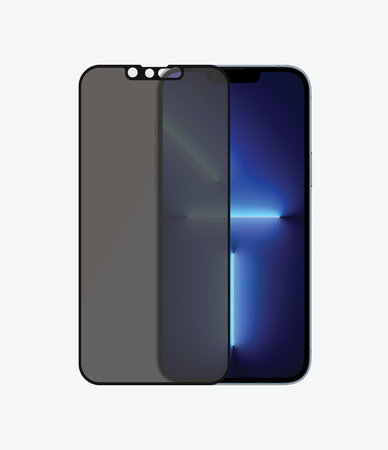PanzerGlass - Kaljeno Steklo Case Friendly Privacy AB za iPhone 13 Pro Max in 14 Plus, črn