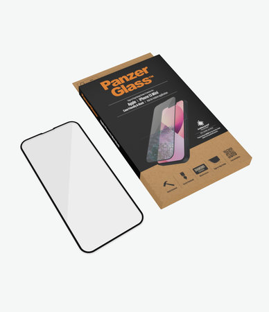 PanzerGlass - Kaljeno Steklo Case Friendly AB za iPhone 13 mini, črn