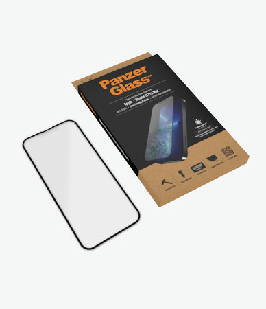 PanzerGlass - Kaljeno Steklo Case Friendly Anti-Glare AB za iPhone 13 Pro Max in 14 Plus, črn