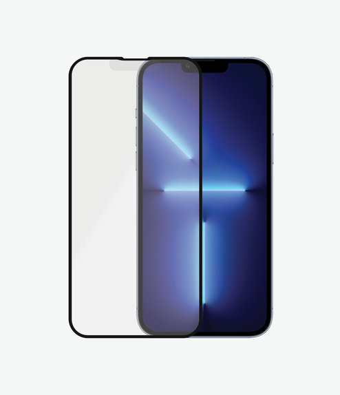 PanzerGlass - Kaljeno Steklo Case Friendly Anti-Glare AB za iPhone 13 Pro Max in 14 Plus, črn