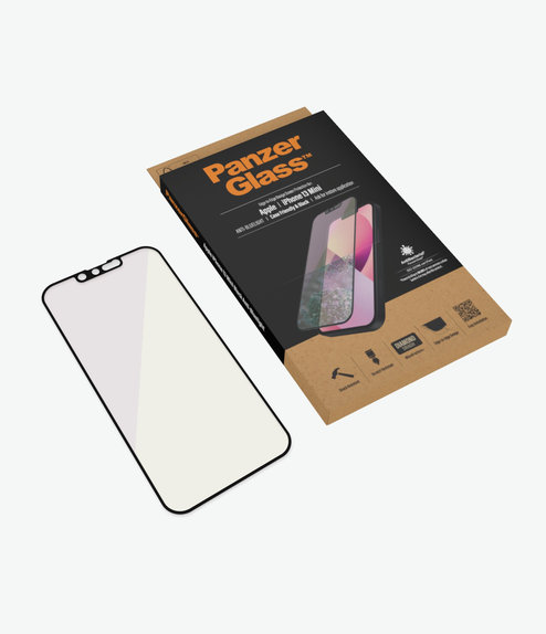 PanzerGlass - Kaljeno Steklo Case Friendly Anti-Bluelight AB za iPhone 13 mini, črn