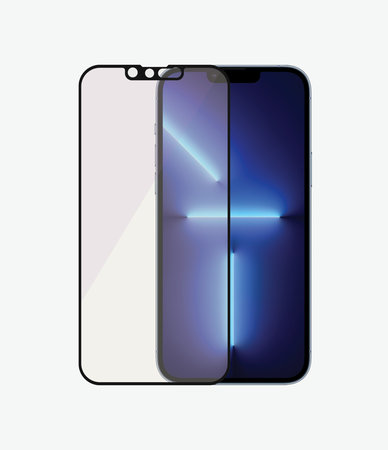PanzerGlass - Kaljeno Steklo Case Friendly Anti-Bluelight AB za iPhone 13 Pro Max in 14 Plus, črn