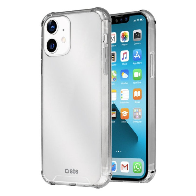 SBS - Ovitek Impact za iPhone 13 mini, prozoren