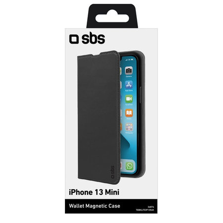 SBS - Ovitek Book Wallet Lite za iPhone 13 mini, črn