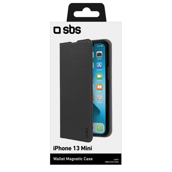 SBS - Ovitek Book Wallet Lite za iPhone 13 mini, črn