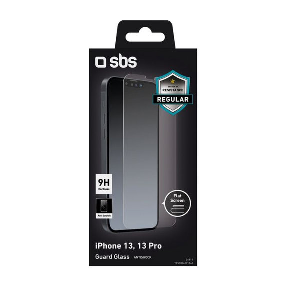 SBS - Kaljeno Steklo za iPhone 13, 13 Pro in 14, prozorno