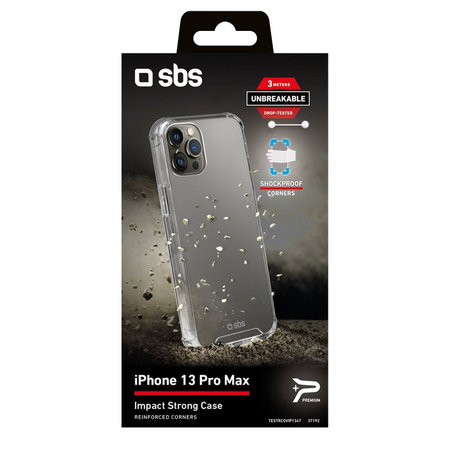 SBS - Ovitek Impact za iPhone 13 Pro Max, prozoren