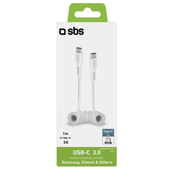 SBS - USB-C / USB-C kabel (1m), vzmet, bel
