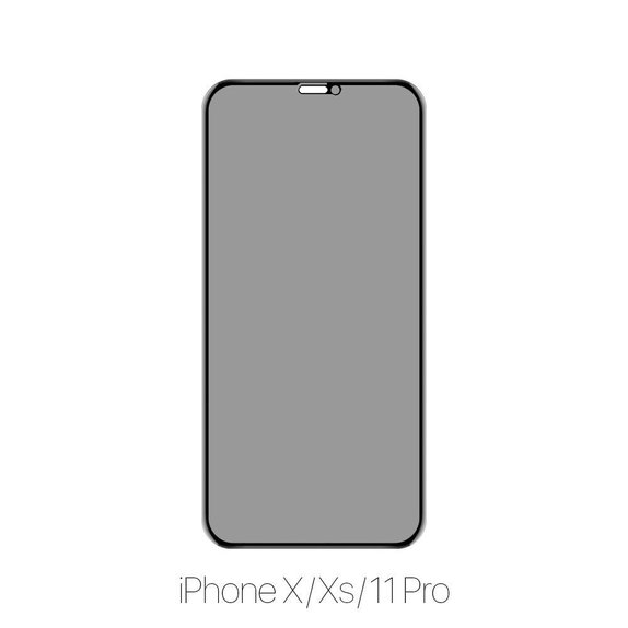 FixPremium Privacy Anti-Spy Glass - Kaljeno Steklo za iPhone X, XS in 11 Pro