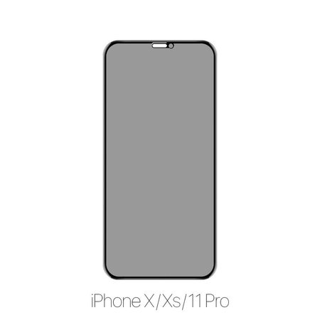 FixPremium Privacy Anti-Spy Glass - Kaljeno Steklo za iPhone X, XS in 11 Pro