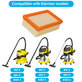 Kärcher WD-series, MV-series, KWD-series - ploščati filter za prah