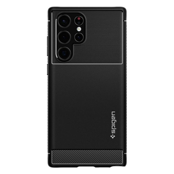 Spigen - Ovitek Rugged Armor za Samsung Galaxy S22 Ultra, Matte Black