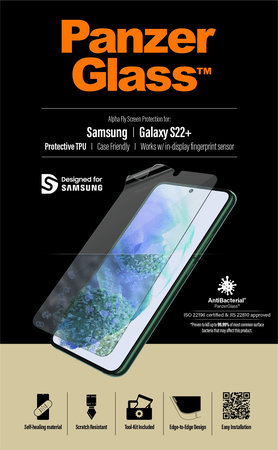 PanzerGlass - Kaljeno Steklo Case Friendly AB TPU za Samsung Galaxy S22+, transparent
