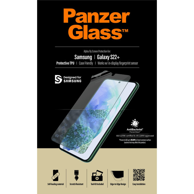PanzerGlass - Kaljeno Steklo Case Friendly AB TPU za Samsung Galaxy S22+, transparent