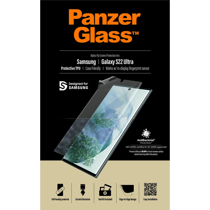 PanzerGlass - Zaščitna Folija za Samsung Galaxy S22 Ultra, transparent