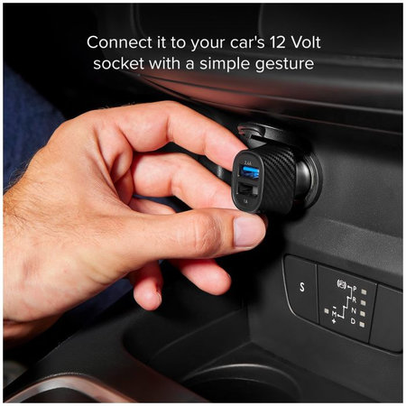 SBS - USB avtopolnilec, USB, črn