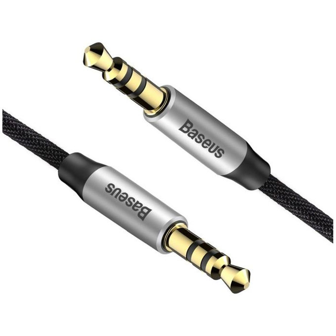 Baseus - Aux Kabel (1m), srebrno/črna