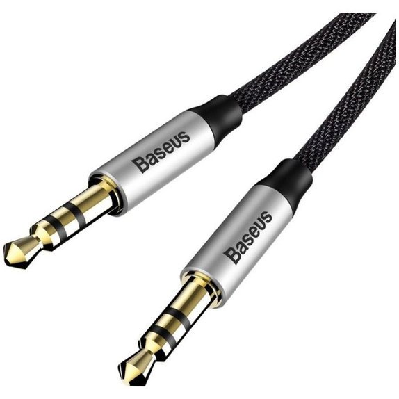 Baseus - Aux Kabel (1m), srebrno/črna