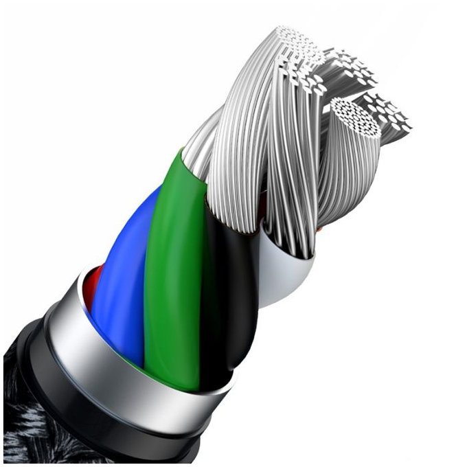 Baseus - Lightning / USB-C Kabel (2m), črna